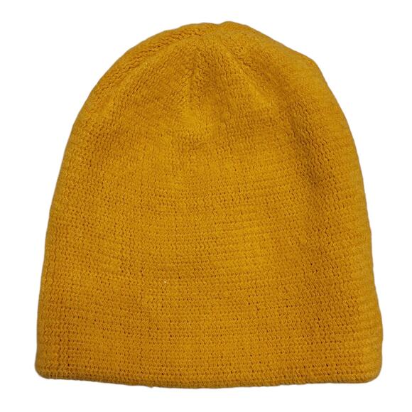 Forever 21 Mustard Yellow Beanie Hat Womens OS Sweater Knit Winter‎ Cold Weather - Picture 5 of 6
